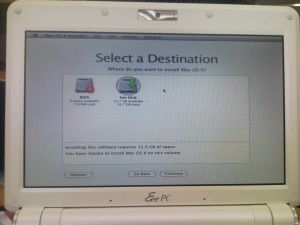 OS X select destination
